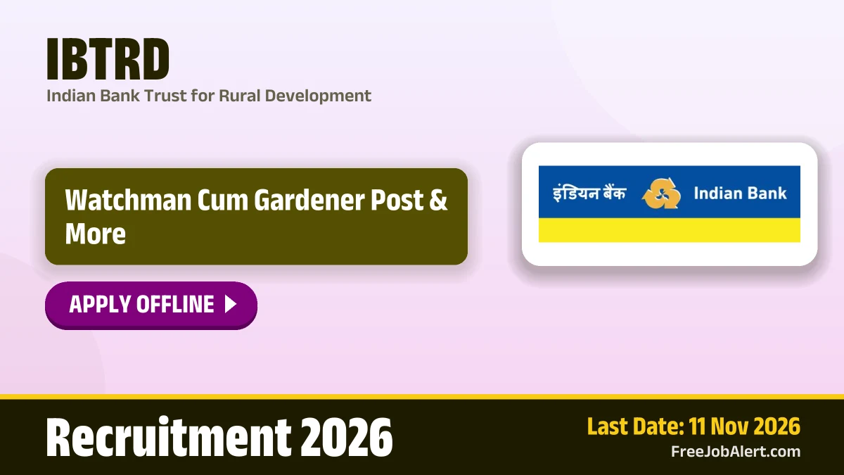 Indian Bank Trust for Rural Development (IBTRD)